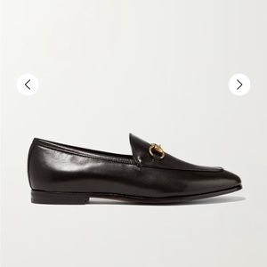 Gucci Jordaan horsebit-detailed leather loafers in Size 36